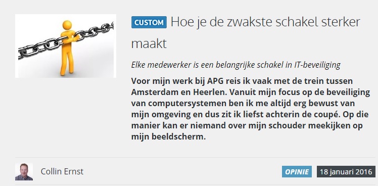 zwakste schakel sterker maken